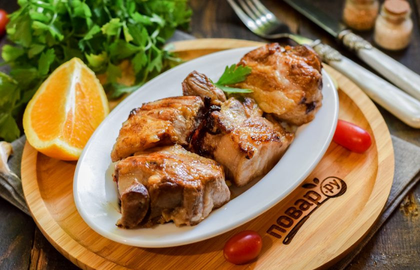 1. Этап. Свиные ребрышки в апельсиновом маринаде: Приятного аппетита!