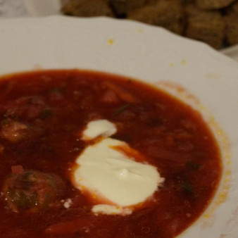 Борщ красный из баранины