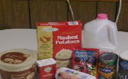 1. Этап. Картофельная запеканка с мясом: Ингредиенты: