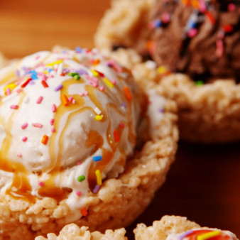 Krispie Treat Ice Cream Bowls