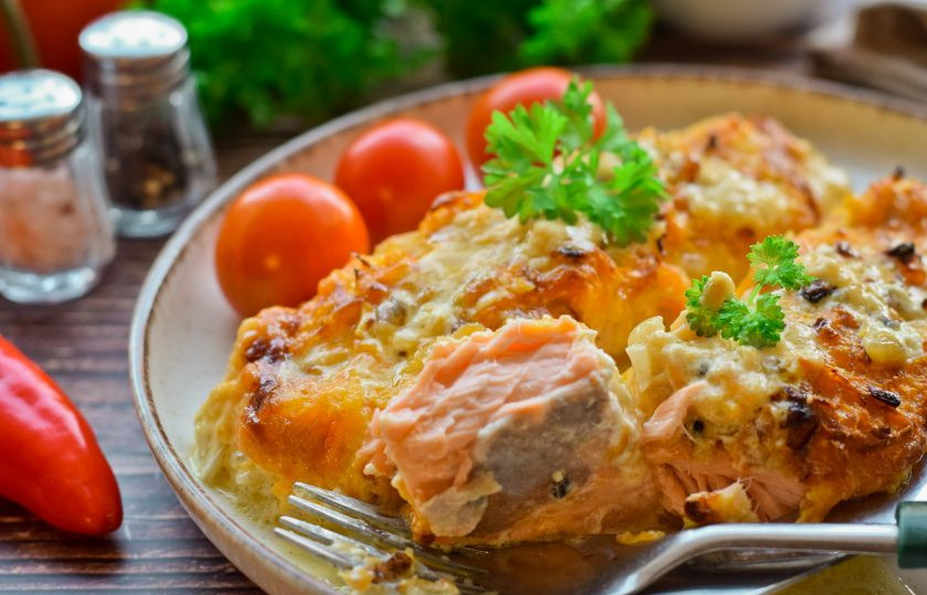 1. Этап. Семга в сливочном соусе запеченная в духовке: Приятного аппетита!