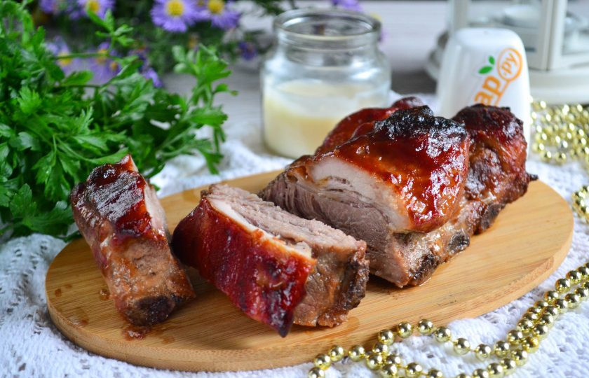 1. Этап. Маринад для ребрышек в духовке: Свиные ребрышки в ароматном маринаде готовы. Приятного аппетита!