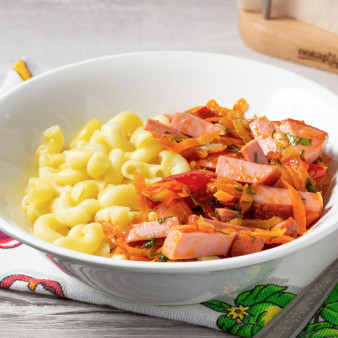 Поджарка из колбасы