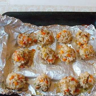 Фаршированные шампиньоны в фольге