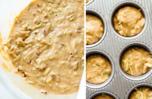 1. Этап. Маффины с цукини: 3. Готовое тесто разложите по формочкам, отправьте маффины в духовку. Запекайте минут 15-20 до готовности. Остудите немного на решетке и подавайте к столу. Приятного аппетита!