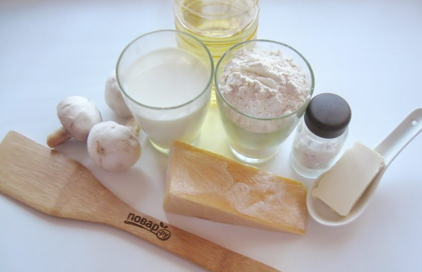 1. Этап. Блинная закуска Пеньки: Подготовьте необходимые продукты для закуски.