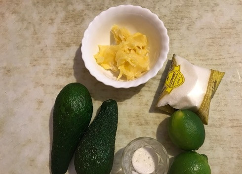 1. Этап. Мороженое из авокадо с лаймом: 1. Для приготовления мороженого нам потребуются ингредиенты, которые вы видите на фото.