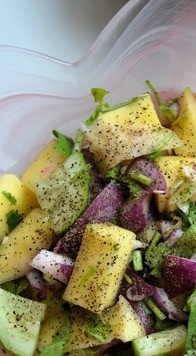 1. Этап. Постный салат с манго: Готовьте с удовольствием!