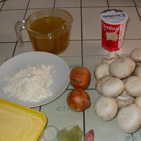 1. Этап. Суп из шампиньонов: Ингредиенты для супа: