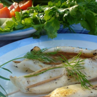 Кальмары на гриле