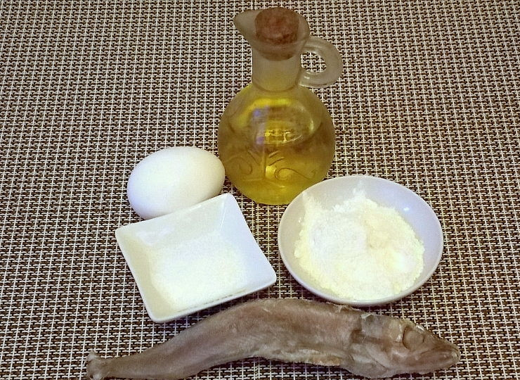 1. Этап. Рыбные палочки по-японски: Ингредиенты.