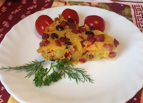 1. Этап. Швейцарская кукурузная запеканка: 9. Вот такое вкусное, ароматное и сытное блюдо получается. Можно подавать с салатом, овощами или соусом.