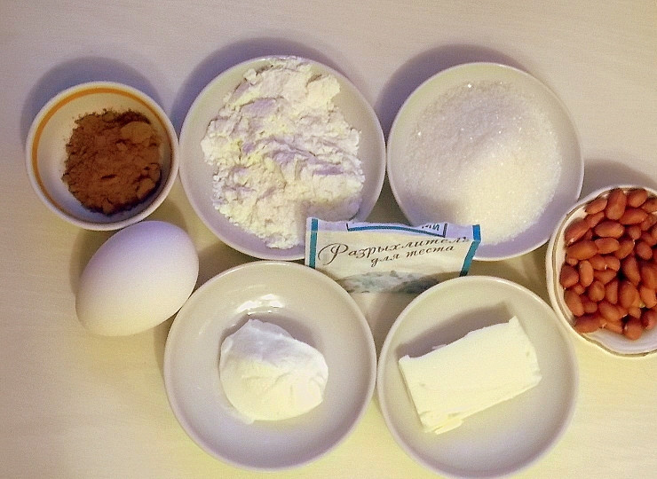 1. Этап. Простейший шоколадный пирог: Ингредиенты.