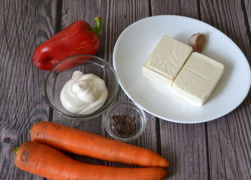 1. Этап. Сырная закуска Мандарины: Подготовьте ингредиенты.