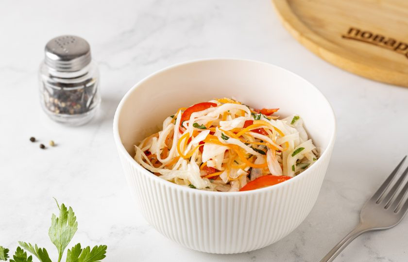 1. Этап. Маринованная капуста с красным перцем: Маринованная капуста с красным перцем готова, приятного вам аппетита!