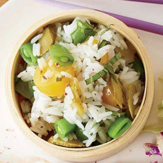 Jasmine Rice with Tomatoes and Cornichons