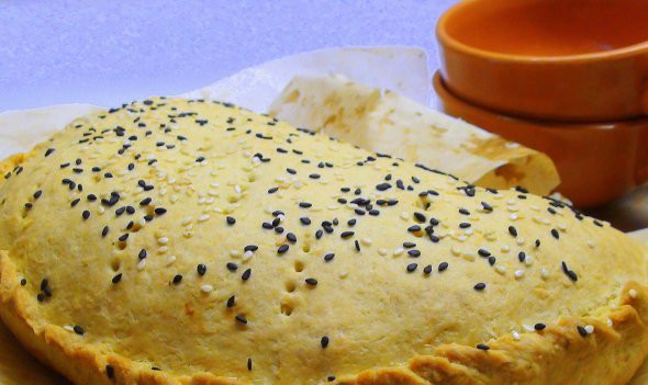 1. Этап. Пирог с почками: 6. Выпекать такой пирог нужно в раскаленной духовке 30-40 минут.