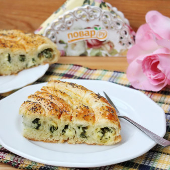 Греческая улитка с сыром и шпинатом