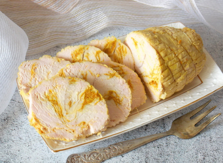 1. Этап. Мраморная индейка: Нарежьте и подавайте к столу.