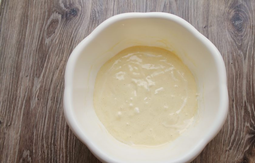 1. Этап. Торт Риго Янчи: Все аккуратно перемешайте до однородного теста.