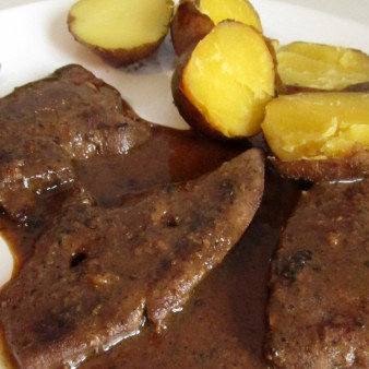 Жареная телячья печень