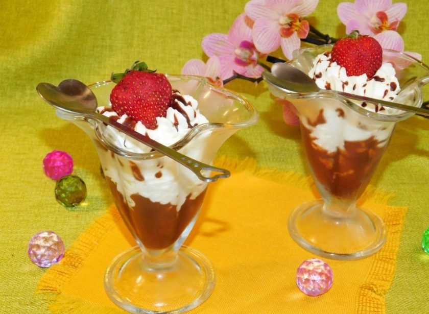 1. Этап. Творожный десерт с шоколадом: Приятного аппетита!