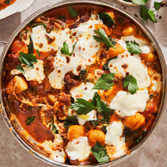 One-Pan Cheesy Sausage Gnocchi