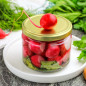 Маринованная редиска с ботвой на зиму