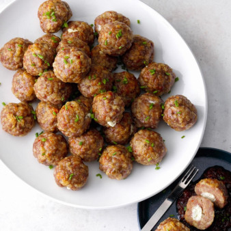 Fig and Goat Cheese Air-Fried Meatballs