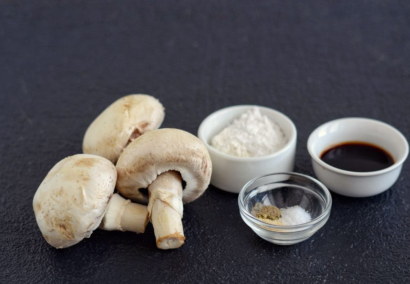 1. Этап. Грибные отбивные: Подготовьте все ингредиенты.