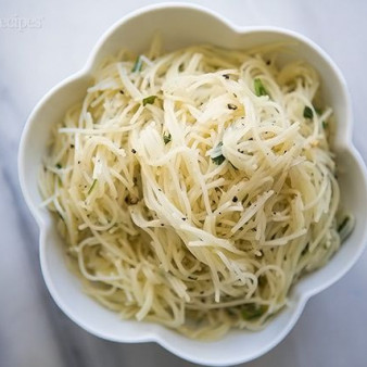 Angel Hair Pasta With Garlic, Herbs, and Parmesan
