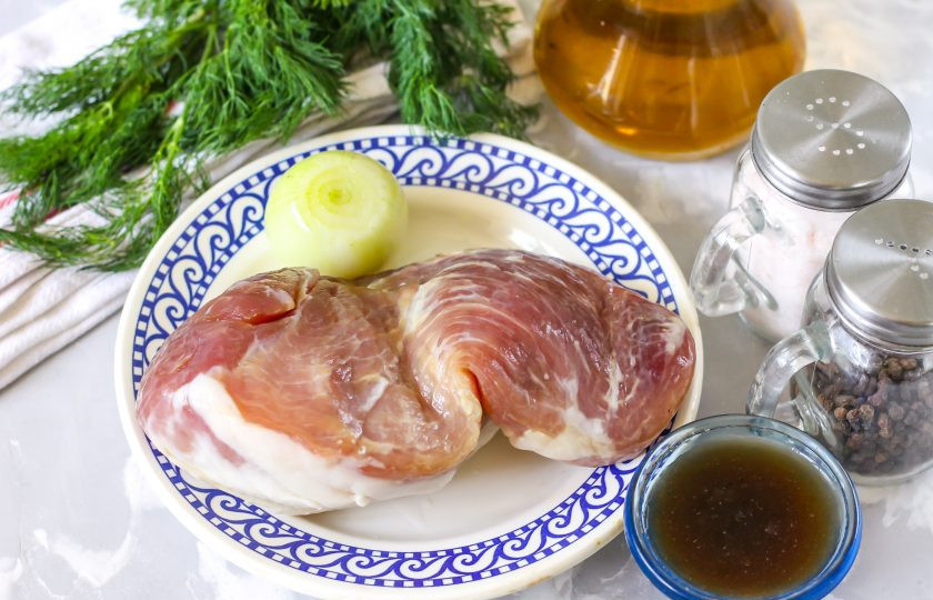 1. Этап. Свинина в соевом соусе в мультиварке: Подготовьте указанные продукты.