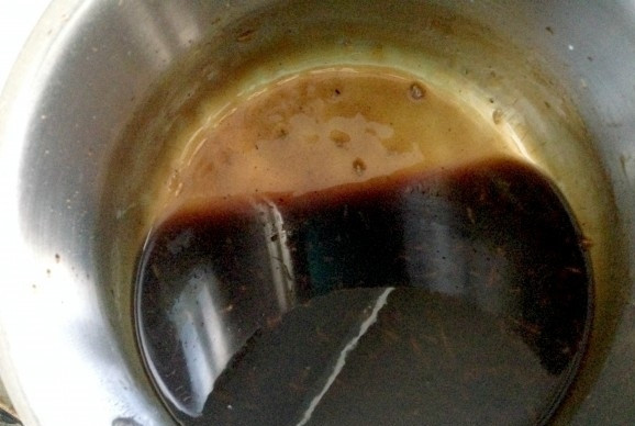 1. Этап. Куриная грудка под соусом Терияки: 2. Снимите с огня, еще раз перемешайте и отставьте в сторону.