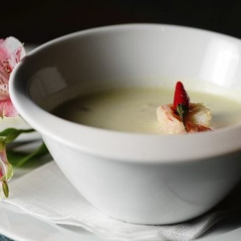 Сливочный суп с морепродуктами