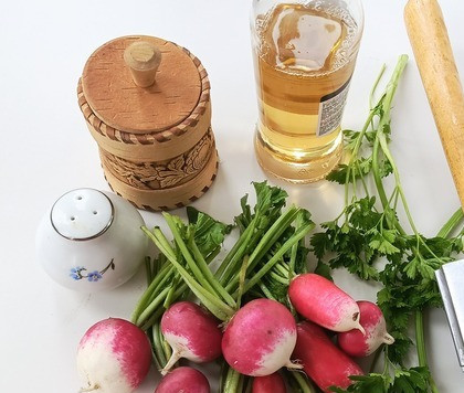 1. Этап. Битый редис: Приготовить ингредиенты