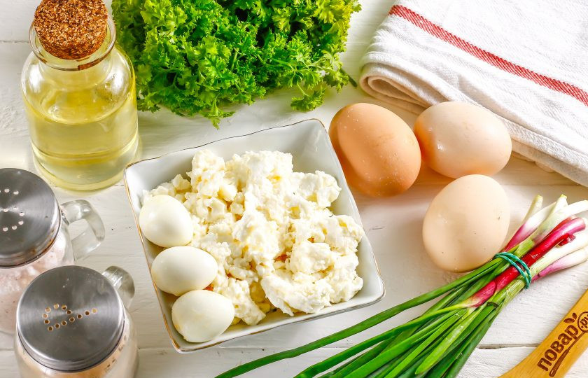 1. Этап. Рулет на год Крысы: Подготовьте указанные ингредиенты.