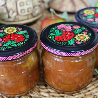 Варенье из яблок с курагой