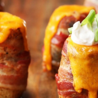 Запеченные картофельные вулканчики