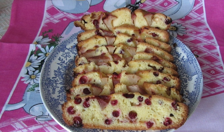 1. Этап. Клюквенный пирог простой: Приятного аппетита!