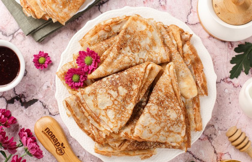 1. Этап. Блины на снежке: Блины на снежке готовы. Приятного аппетита!