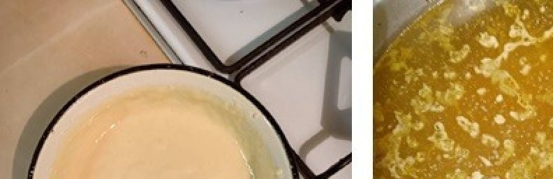 1. Этап. Суп с клецками на курином бульоне: Затем сформировать клецки: чайной ложкой зачерпнуть немного теста /т. к. при варке клецки увеличатся в размерах примерно в 2 раза/, и, аккуратно отделить его, сбросив в кастрюлю с чуть кипящим бульоном.