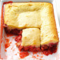 Strawberry-Rhubarb Flip Cake