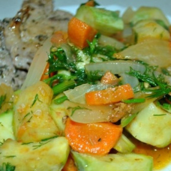 Рагу из кабачков и помидоров