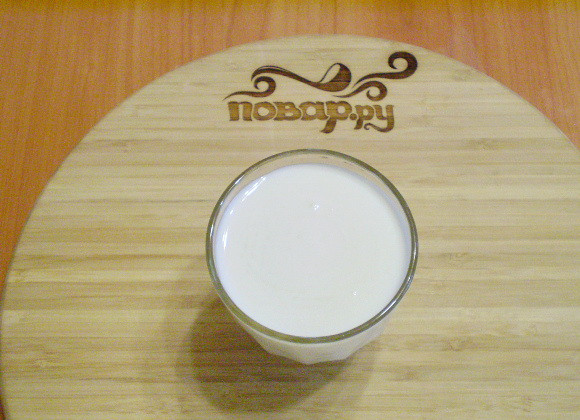 1. Этап. Кефир с сахаром: Кефир с сахаром готов. Приятного!