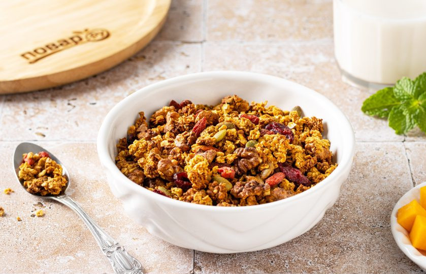 1. Этап. Овсяная гранола с тыквой: Овсяная гранола с тыквой готова, приятного вам аппетита!