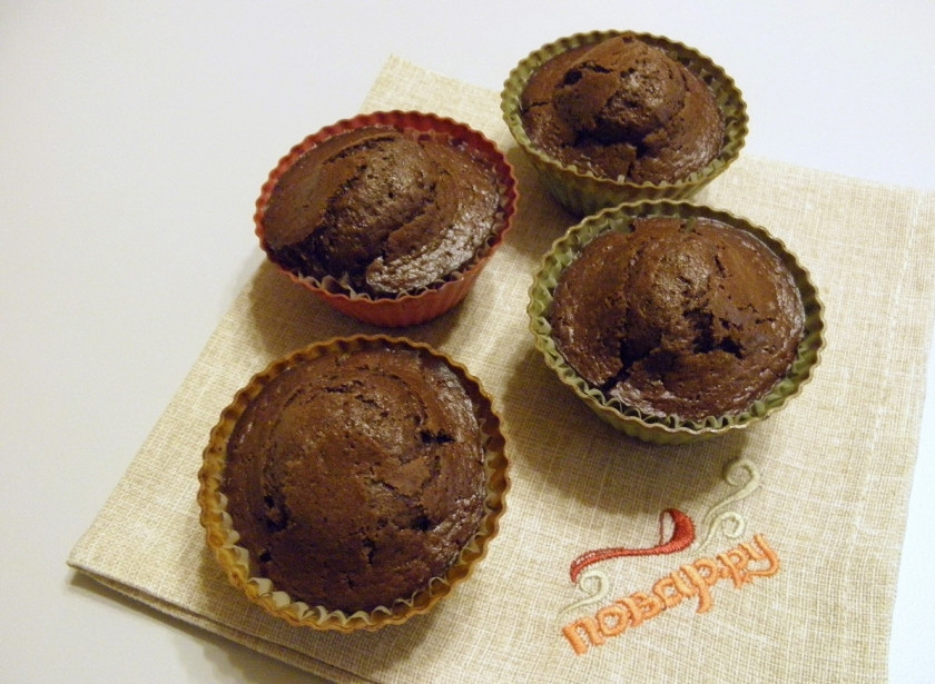 1. Этап. Постные маффины: 7. Кексы готовы. Извлеките из формочек. При подаче посыпьте сахарной пудрой. Приятного!