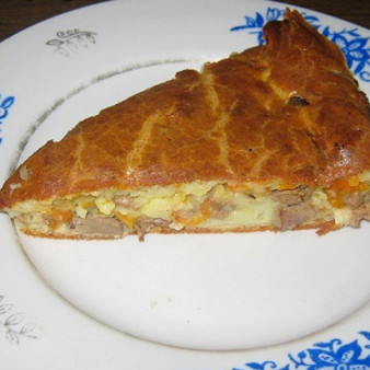 Пирог из куриной печени