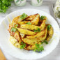 Картофельные дольки с чесноком