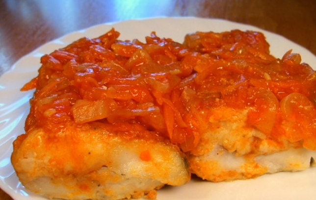 1. Этап. Рыба под маринадом из тушеных овощей: Приятного аппетита!