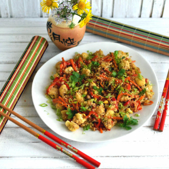 Цветная капуста с яйцами